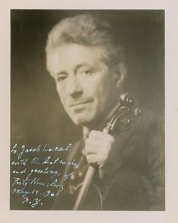 Lot #809 Violinists: Menuhin and Kreisler Signed Photographs - Image 1