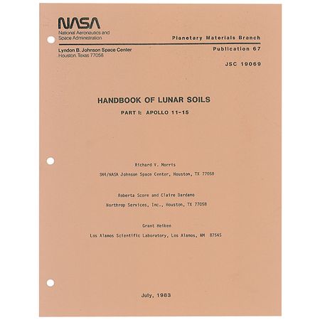 Lot #311 Apollo Handbook of Lunar Soils - Image 2