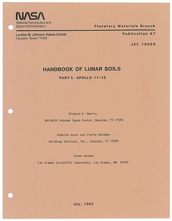 Lot #311 Apollo Handbook of Lunar Soils - Image 1