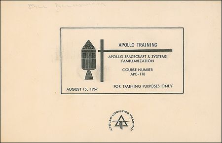 Lot #315 Apollo Training Manual - Image 1