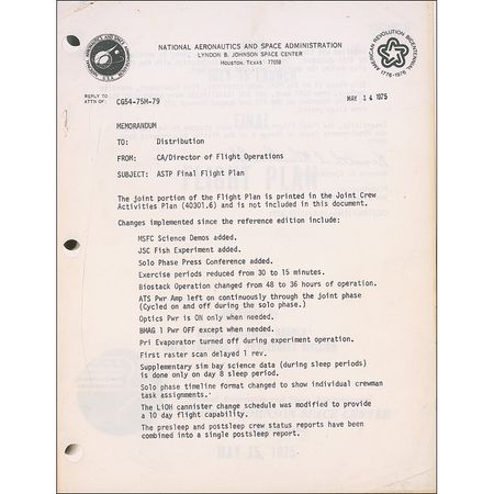 Lot #721 Apollo-Soyuz - Image 1