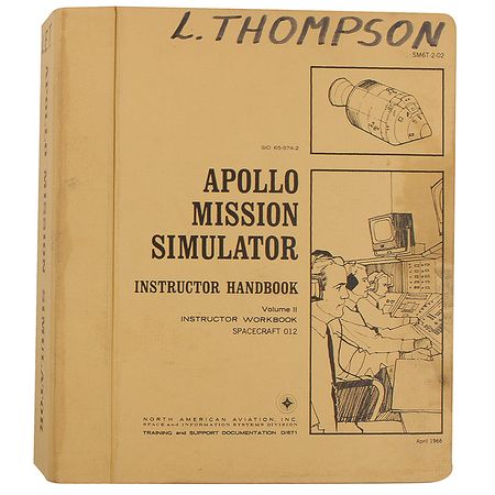 Lot #263 Apollo Mission Simulator Handbook - Image 1