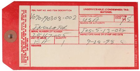 Lot #756 STS-89 Hi-Temp Insulator - Image 3