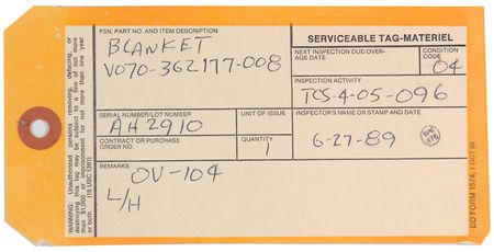 Lot #785 STS-30 Control System Blanket - Image 6