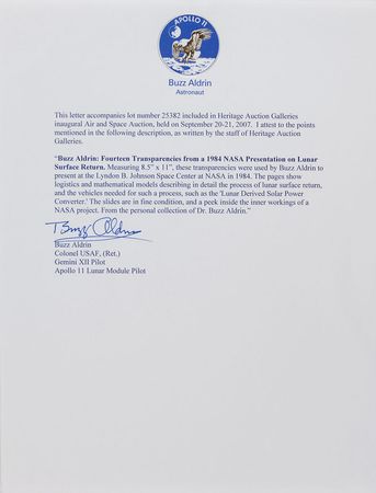 Lot #425 Buzz Aldrin - Image 2