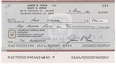 Lot #623 Jim Irwin - Image 1