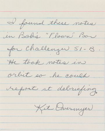 Lot #804 STS 51B: Bob Overmyer - Image 2