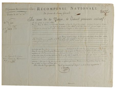 Lot #1582 Georges Danton Signed Document - Image 1