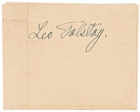Lot #572 Leo Tolstoy Signature - Image 1
