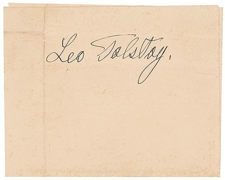 Lot #572 Leo Tolstoy Signature - Image 2