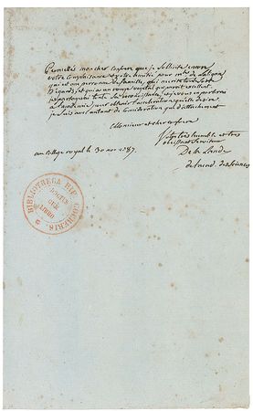 Lot #1583 Jerome de Lalande Handwritten Letter Signed - Image 2