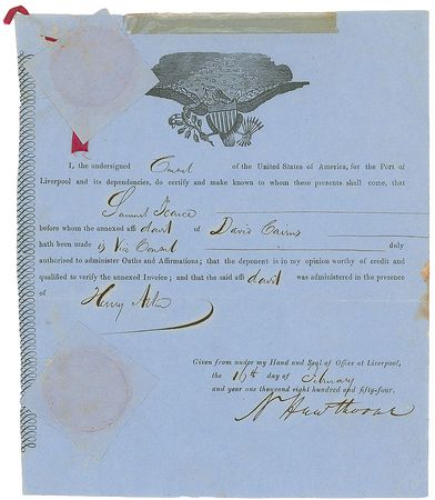 Lot #538 Nathaniel Hawthorne Signed Document - Image 2