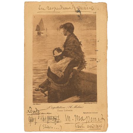 Lot #1638 Jules Massenet Signed Musical Quote - Image 1
