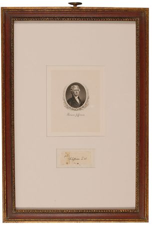 Lot #2 Thomas Jefferson Signature