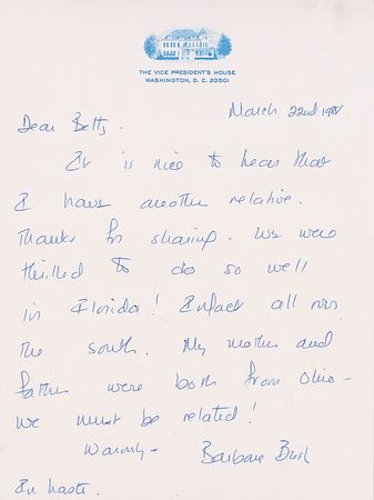 Lot #148 Barbara Bush - Image 1