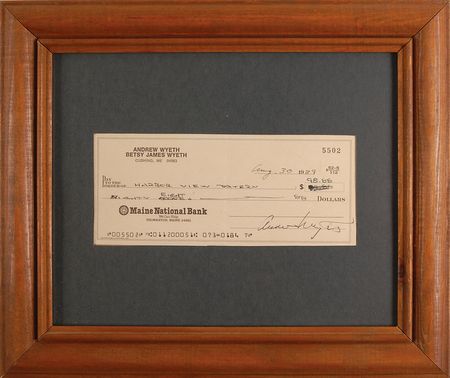 Lot #1633 Andrew Wyeth Check - Image 2