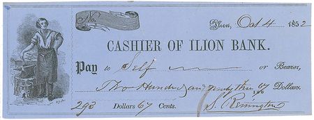 Lot #1591 Samuel and Eliphalet Remington Checks - Image 1