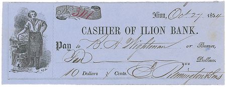 Lot #1591 Samuel and Eliphalet Remington Checks - Image 2