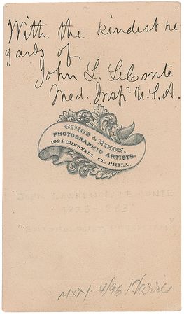 Lot #241 John L. LeConte Signed Photograph and Handwritten Letter Signed - Image 2