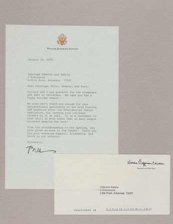 Lot #117 Bill Clinton: ?The framed photograph of my Library with the fireworks?it really looks spectacular, and I have it up in my office? - Image 1