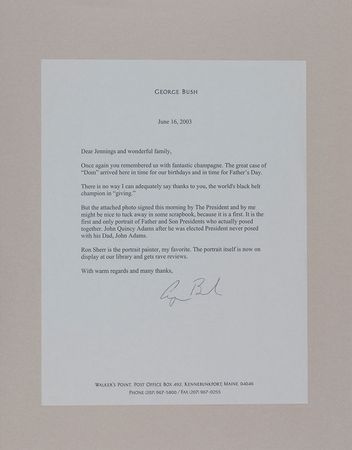 Lot #113 George and Barbara Bush - Image 1