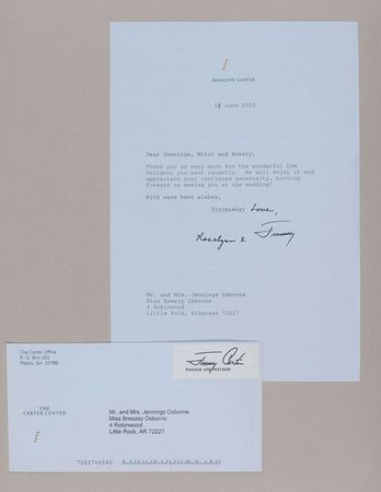 Lot #102 Jimmy and Rosalynn Carter - Image 1
