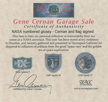 Lot #470 Gene Cernan Signed Photograph - Image 2