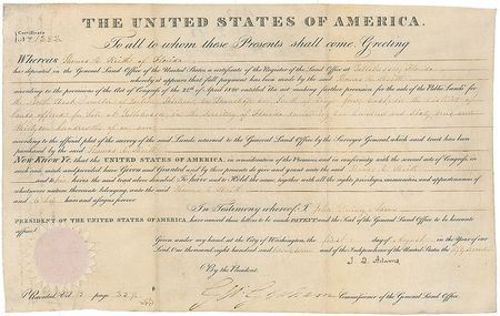 Lot #7 John Quincy Adams Signed Document