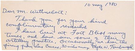 Lot #455 Clyde W. Tombaugh - Image 1