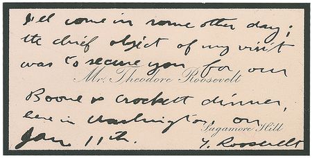 Lot #36 Theodore Roosevelt: Invitation to the