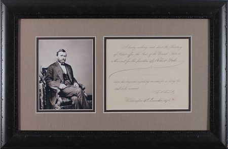 Lot #22 U. S. Grant Signed Document