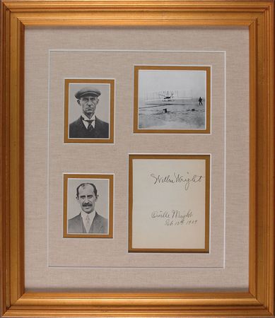 Lot #460 Wilbur and Orville Wright: Phenomenal signatures from 1909, the height of their flying fame - Image 1
