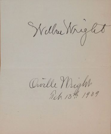 Lot #460 Wilbur and Orville Wright: Phenomenal signatures from 1909, the height of their flying fame - Image 2