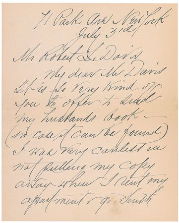 Lot #2009 Elizabeth Custer Handwritten Letter Signed - Image 1