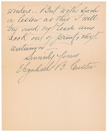 Lot #2009 Elizabeth Custer Handwritten Letter Signed - Image 2