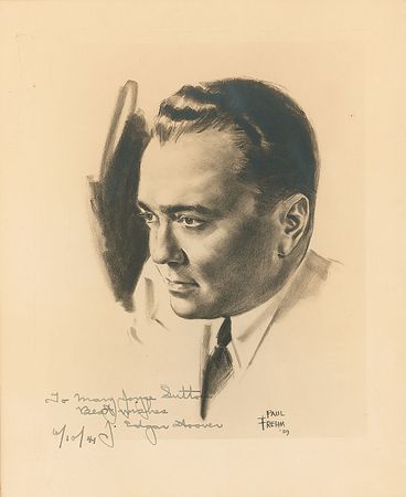 Lot #226 J. Edgar Hoover Signed Photograph and Typed Letter Signed - Image 2