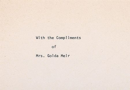 Lot #254 Golda Meir Signed Photograph - Image 2