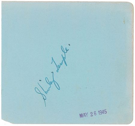 Lot #1329 Shirley Temple Signature - Image 1
