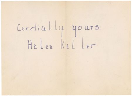 Lot #229 Helen Keller Signature - Image 1