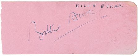 Lot #1096 Billie Burke Signature - Image 1