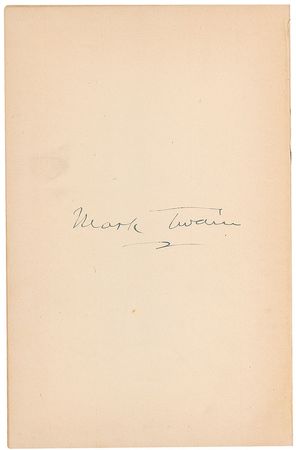 Lot #527 Samuel L. Clemens: A critique of bull fighting told through the eyes of Buffalo Bill’s horse - Image 1