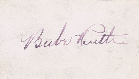 Lot #1410 Babe Ruth Signature - Image 1