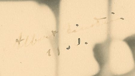 Lot #147 Albert Einstein: A truly remarkable, and well-documented, portrait of Einstein as he prepares for a new life in America - Image 2