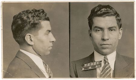 Lot #2180 Lucky Luciano: Luciano?s definitive 1931 mug shot - Image 1