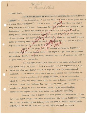 Lot #567 George Bernard Shaw - Image 1