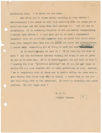 Lot #567 George Bernard Shaw - Image 7