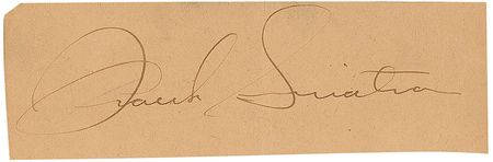 Lot #794 Frank Sinatra Signature - Image 1