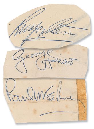 Lot #754 Beatles: A trio of signatures from 1967 - Image 1