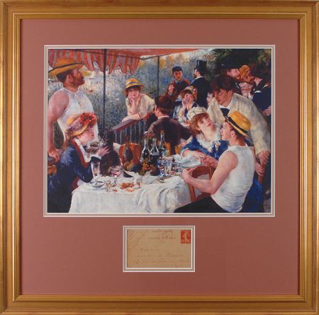Lot #562 Pierre-Auguste Renoir: Sending a letter to his longtime friend and noted art critic - Image 1