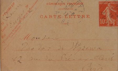 Lot #562 Pierre-Auguste Renoir: Sending a letter to his longtime friend and noted art critic - Image 2
